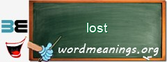 WordMeaning blackboard for lost